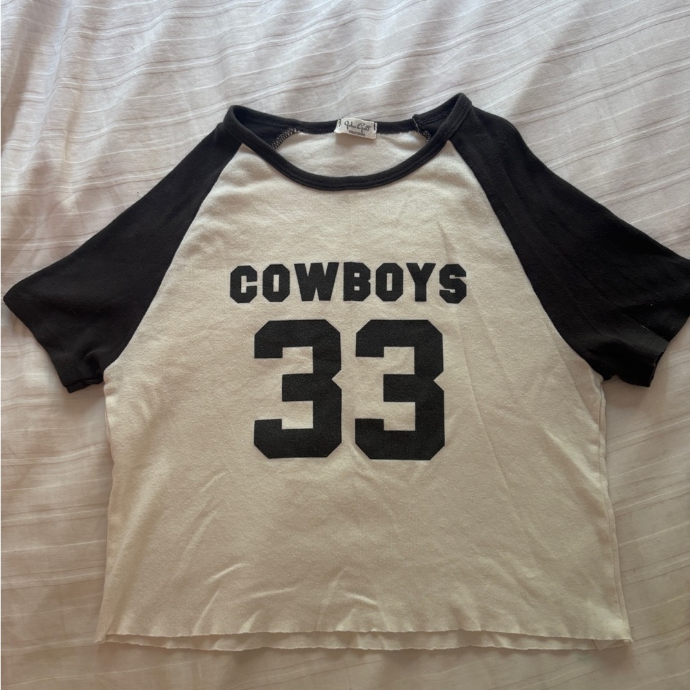 Brandy Melville Black and White Crop Top
